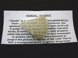 (r34-3) 1-3/8" Ulexite gemstone Mineral TV rock Boron California mine sp... - $10.99
