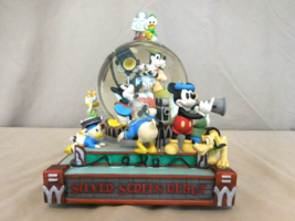 Disney Mickey and His Friends Silver Screen Debut Snow Globe Collectible... - £77.90 GBP