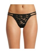 No Boundaries Women&#39;s Strappy Lace Thong Panties Size X-LARGE Black Soot... - $15.97 CAD