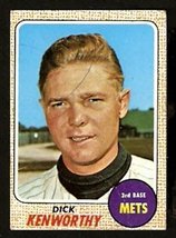 New York Mets Dick Kenworthy 1968 Topps Baseball Card # 63 - £0.40 GBP
