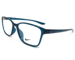 Nike Eyeglasses Frames 7027 405 Clear Blue Square Full Rim 53-15-140 - $93.29