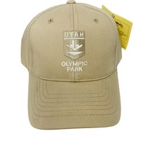 Utah Olympic Park Baseball Hat Men&#39;s Adjustable Tan Cap New - £10.16 GBP