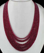 Natural Certified Ruby Beads Round 9 Line 541 Carats Gemstone Ladies Necklace - £9,112.65 GBP