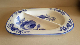 Pizzato Hand Made Hand Painted Made In Italy Blue Floral Large Platter - £38.72 GBP