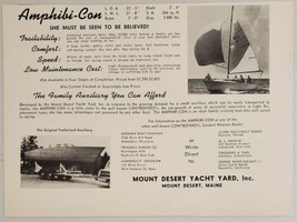 1956 Print Ad Amphibi-Con Auxiliary Sailboat with Trailers Mount Desert,Maine - £9.16 GBP