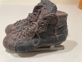 Vintage Ice Hockey Skates metal art sculpture figurine NHL Canada Skate Sport - £17.05 GBP
