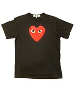 Comme Des Garçons Play Shirt Womens Large Slim Black Heart Short Sleeve ... - €29,76 EUR