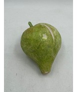 Vintage Italian Alabaster Stone Fruit Marble Light GREEN FIG Life Size - £19.09 GBP