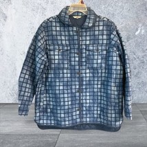 Time And Tru Quilted Blue Plaid Jacket Women’s Sz 2XL (20) Button Up Com... - £18.69 GBP