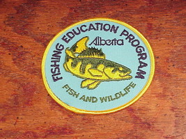 Vintage Alberta, Canada Fishing Education Program Cloth Woven Patch, unused - $7.95