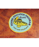 Vintage Alberta, Canada Fishing Education Program Cloth Woven Patch, unused - £6.25 GBP