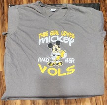 Mickey Mouse T-Shirt This Girl Loves Mickey And Her Vols  tennessee disney - $9.74