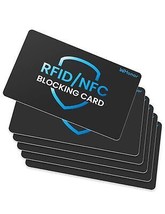 WHonor RFID Blocking Card 6 Pack, Contactless NFC Debit Credit Card Passport Pro - £18.36 GBP