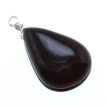 Onyx Smooth Fancy Silver Plated Vermeil Pendant Natural Loose Gemstone J... - $1.99