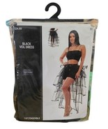 Witch Goth Halloween Costume Black Veil Dress Adult One Size Up To Sz 8 - $274.00 MXN