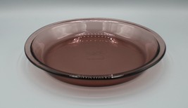 Pyrex #209 Cranberry Colored 9&quot; Pie Plate Corning NY USA (4) - £9.37 GBP