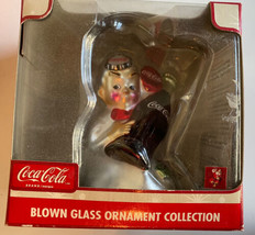 Vintage Coca-Cola® Blown Glass Christmas Ornament 2003 Spirit Boy in Box - £13.69 GBP