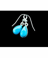 Jay King Mine Finds DTR 925 Sterling Chilean Turquoise Teardrop Pierced ... - $1,141.41 MXN