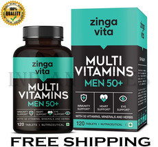 Zingavita Multivitamin for Men 50 Plus Age - 120 Tablets | With 50 Vitamins - £22.32 GBP