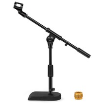 Adjustable Desk Microphone Stand, Weighted Base With Soft Grip Twist Clu... - £42.35 GBP