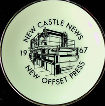 Shenango Castleton China - &quot;New Castle News&quot; Offset Press Plates - Silver Edge - $7.69