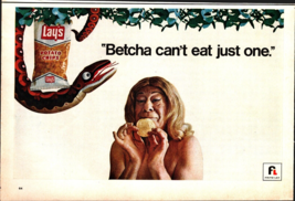 1967 Fritos Frito Lay&#39;s Potato Chips Ad  Betcha Can&#39;t eat just One eden a3 - £16.90 GBP