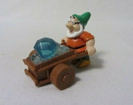 Mc Donald&#39;s Happy Meal Disney Snow White&#39;s Doc Pushing Mining Cart Toy 1992 - £2.39 GBP
