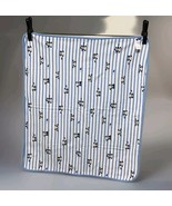 Baby Boy Panda Blue White Stripes Gymboree Reversible Baby Blanket - €169,27 EUR