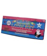 Loom Kit Deluxe Combo 50 S Clips &amp; 1200 Colored Bands Rainbow Tie Dye Ch... - $5.93