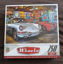 Master Pieces Wheels Hot Rod Alley 750 Pc Jigsaw Puzzle w/Bonus Poster 2... - $8.86