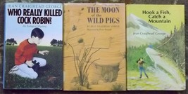 3 Jean Craighead George books The Moon of the Wild Pigs, Hook a Fish Catch a Mou - £7.98 GBP