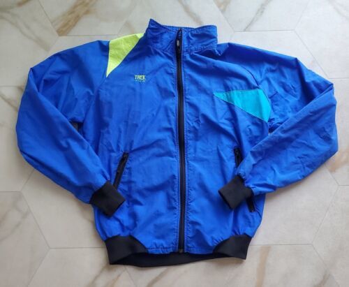 Vtg 80s Early Trek Wear Made in USA Bicycle Cycling Jacket Women's Large Blue - £34.87 GBP
