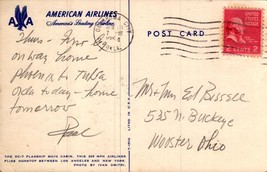 DC-7 Mercury Flagship American Airlines Main Cabin 1954 Vintage Postcard BK63 - £5.44 GBP