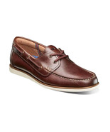 Men's Florsheim Atlantic Moc Toe Boat Shoes Slip On Casual Chocolate 133... - $120.00