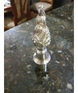 Old Antique Bottle Cap Stopper Silver Plated Intricate Fire Flame - $1,234.49 MXN