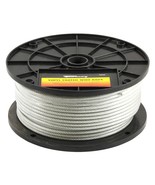 Forney 70452 Wire Rope, Vinyl Coated Aircraft Cable, 250-Feet-by-1/8-Inc... - £140.74 GBP