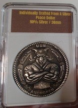HOBO US Navy GOAT Anchored 90% Made From A REAL Silver Peace Dollar USN ... - $1,237.37 MXN