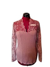 Next With Love Top Women Lace Sleeves Size 14 Sweetheart Neckline - £14.69 GBP