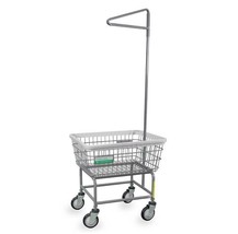 Antimicrobial Narrow Laundry Cart w/ Single Pole Rack Model Number 100D9... - $3,920.63 MXN