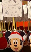 Disney Parks Santa Mickey Mouse Icon Ceramic Ornament Christmas - $619.35 MXN