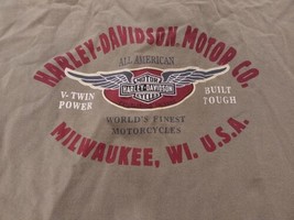 Harley Davidson Polo Collared Green Shirt Large Milwaukee WI V-Twin Power - £21.78 GBP