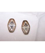 Vintage Signed S.A.L. Swarovski Clear Crystal Goldtone Clip-On Earrings - £13.41 GBP