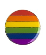 LGBTQ PRIDE FLAG PIN 1&quot; Round Gay Lesbian Bisexual LGBT Lapel Hat Tie Ta... - $148.82 MXN