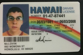 McLovin from Movie Superbad Fogels Joke Card High Definition Printing Qu... - £7.00 GBP