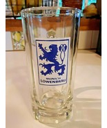 Vintage 6” Lowenbrau Glass Beer Stein / Mug - Blue Logo on White Background - £11.62 GBP
