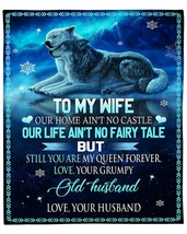 Our Life Ain&#39;t No Fary Table Wolf Love Custom Blanket Gift For Wife From Husband - £28.65 GBP+