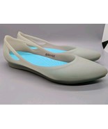 Crocs Rio Flats 16265 Pointed Translucent Grey Blue Aqua Womens Size 6 S... - $14.50