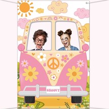 Hippie Bus Photo Prop Groovy Party Decorations Large Fabric Groovy Van Prop Hipp - £14.26 GBP