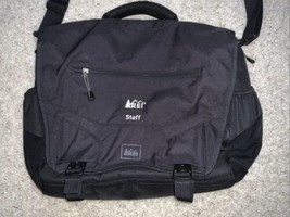 REI Staff Messenger Bicycle Cross Shoulder Padded Bag Black Laptop - £34.75 GBP