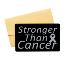 Motivational Metastatic Breast Cancer Black Aluminum Card, Stronger Than Cancer, - £13.36 GBP